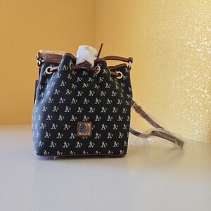 Dooney & Bourke MLB Oakland Athletics Drawstring Crossbody Shoulder Bag NWT $228